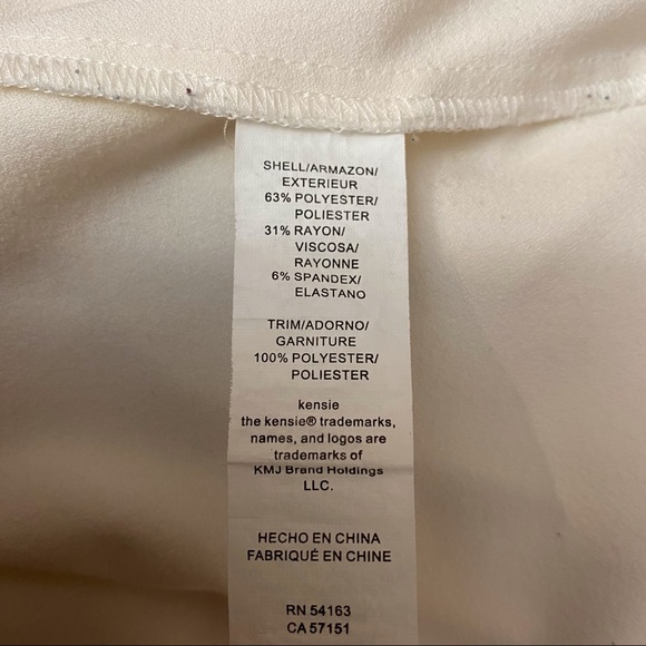 KENSIE Cropped White Sleeveless V-Neck Blouse Women’s XS - Picture 5 of 5